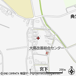 秋田県大仙市内小友宮下87周辺の地図