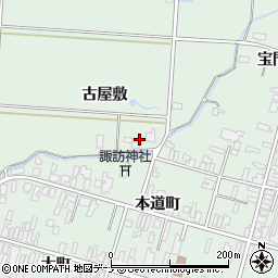 秋田県仙北郡美郷町六郷古屋敷周辺の地図