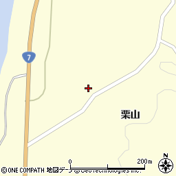 秋田県由利本荘市浜三川栗山57周辺の地図