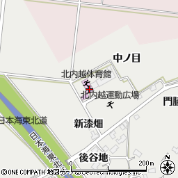 秋田県由利本荘市内越中ノ目209周辺の地図