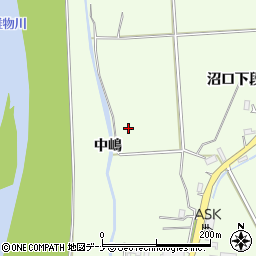 秋田県大仙市六郷西根周辺の地図