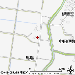秋田県大仙市内小友馬場周辺の地図