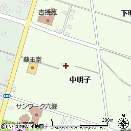秋田県美郷町（仙北郡）野中（中明子）周辺の地図