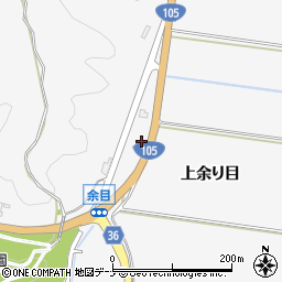 秋田県大仙市内小友上余り目周辺の地図