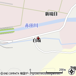 秋田県由利本荘市内越白坂8周辺の地図