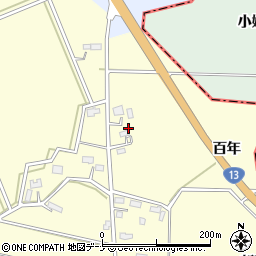 秋田県大仙市下深井（百年）周辺の地図