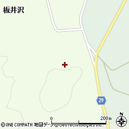秋田県由利本荘市中田代本板井沢周辺の地図