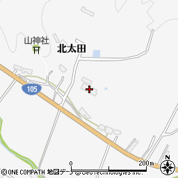 秋田県大仙市内小友北太田153-1周辺の地図