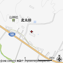 秋田県大仙市内小友北太田153周辺の地図