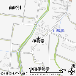 秋田県大仙市内小友伊勢堂周辺の地図