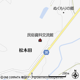 大仙市役所　南外支所南外民俗資料交流館周辺の地図