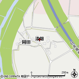 秋田県由利本荘市内越漆畑周辺の地図