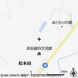 秋田県大仙市南外松木田周辺の地図