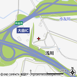 秋田県大仙市内小友浅川6周辺の地図