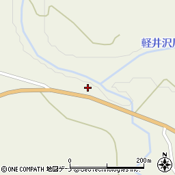 秋田県由利本荘市小栗山水沢口向周辺の地図