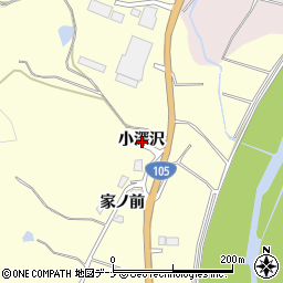 秋田県由利本荘市内黒瀬小深沢周辺の地図