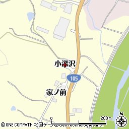 秋田県由利本荘市内黒瀬（小深沢）周辺の地図