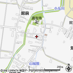 秋田県大仙市内小友館前124-7周辺の地図