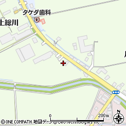 秋田県大仙市川目上総川周辺の地図