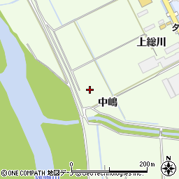 秋田県大仙市川目中嶋周辺の地図