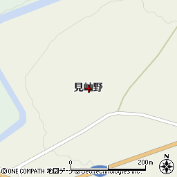 秋田県由利本荘市小栗山見岫野周辺の地図