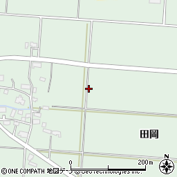 秋田県仙北郡美郷町六郷田岡周辺の地図