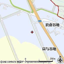 秋田県大仙市大曲以与谷地周辺の地図