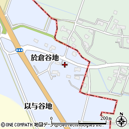 秋田県大仙市大曲於倉谷地周辺の地図