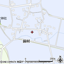 秋田県大仙市大曲前村周辺の地図
