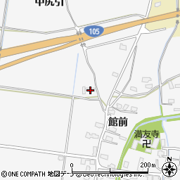 秋田県大仙市内小友中尻引周辺の地図