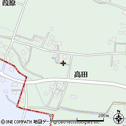 秋田県仙北郡美郷町六郷高田周辺の地図