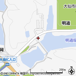 秋田県大仙市内小友明通周辺の地図