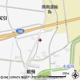 秋田県大仙市内小友館前41周辺の地図