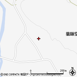 秋田県大仙市南外薬師堂周辺の地図