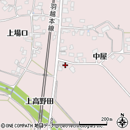 秋田県由利本荘市中館中屋32周辺の地図