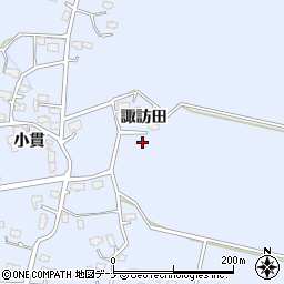 秋田県大仙市大曲諏訪田周辺の地図
