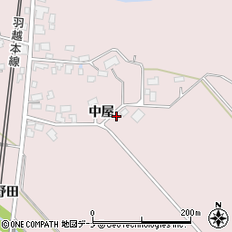 秋田県由利本荘市中館中屋310周辺の地図