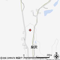 秋田県大仙市内小友泉沢周辺の地図