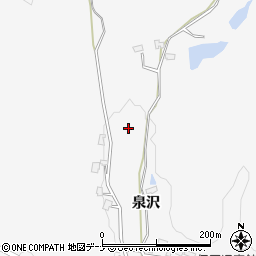 秋田県大仙市内小友（泉沢）周辺の地図