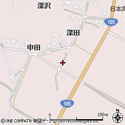 秋田県由利本荘市深沢前田表周辺の地図