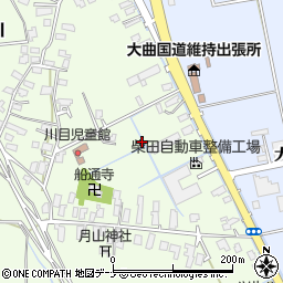 秋田県大仙市川目周辺の地図