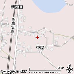 秋田県由利本荘市中館中屋14周辺の地図