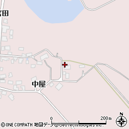 秋田県由利本荘市中館中屋366周辺の地図