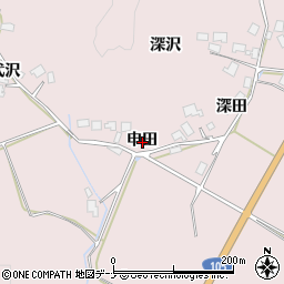 秋田県由利本荘市深沢申田周辺の地図