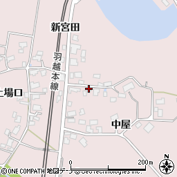 秋田県由利本荘市中館中屋140周辺の地図