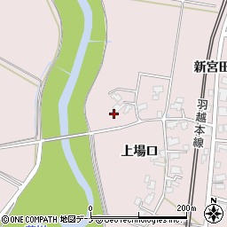 秋田県由利本荘市中館上場口周辺の地図