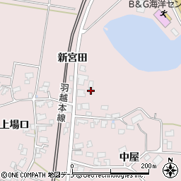 秋田県由利本荘市中館新宮田267-1周辺の地図