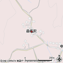 秋田県由利本荘市深沢苗代沢周辺の地図