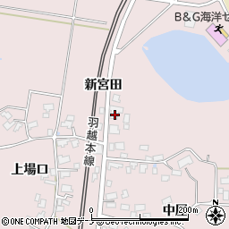 秋田県由利本荘市中館新宮田264周辺の地図