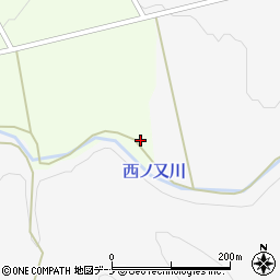 秋田県大仙市南外八田滝周辺の地図